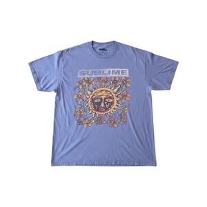 Sublime Graphic T-Shirt Mens XL Purple Excellent Sun Flower Band Tee
